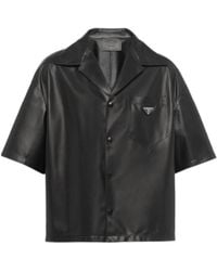 Prada - Nappa Leather Shirt - Lyst