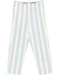 forte_forte - Striped Drawstring-Fastening Trousers - Lyst