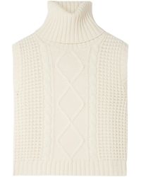 Perfect Moment - Cable-Knit Roll-Neck Top - Lyst