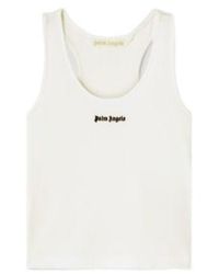 Palm Angels - Logo Embroidered Ribbed Tank Top - Lyst