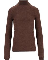 Maison Margiela - Long-Sleeve High-Neck Top - Lyst
