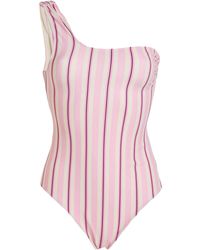 Ganni - One-Shoulder One-Piece Swimsuit - Lyst
