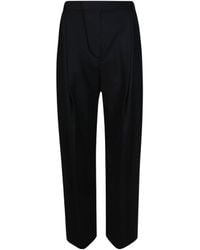 Victoria Beckham - High Waist Pleated Trousers - Lyst