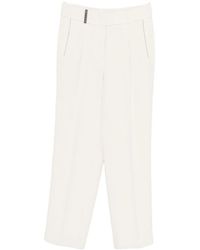 Peserico - Cropped Tailored Pants - Lyst