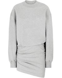 The Attico - The Logo Detailed Sweatshirt Dress - Lyst