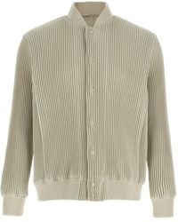 Homme Plissé Issey Miyake - Homme Plissé Issey Miyake Button-Up Pleated Jacket - Lyst