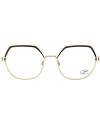 Cazal - Perforated-Detailing Oval-Frame Glasses - Lyst