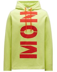 Moncler - Logo Print Hooded Sweatshirt - Lyst
