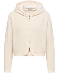 Moncler - Waffle Knit Zip-Up Hoodie - Lyst