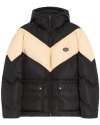 Valentino - Chevron Zip-Up Hooded Jacket - Lyst