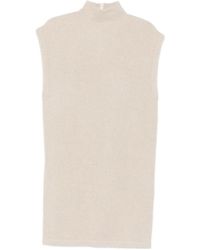 Brunello Cucinelli - Ribbed High-Neck Dress - Lyst