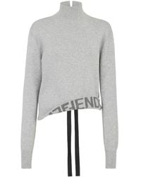 Fendi - Long-Sleeved Knitted Jumper - Lyst