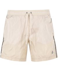 Moncler - Logo Patch Drawstring Swim Shorts - Lyst