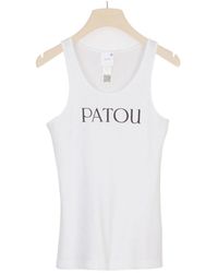Patou - Logo Print Tank Top - Lyst