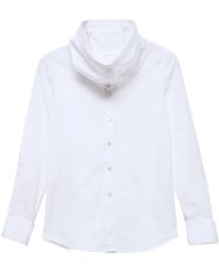 7 For All Mankind - Draped High Neck Shirt - Lyst