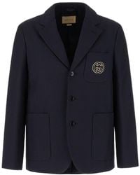 Gucci - Interlocking G Single Breasted Blazer - Lyst