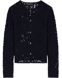 Emporio Armani - Openwork Floral Jacket - Lyst
