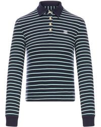 Celine - Long-Sleeved Polo Shirt With Triomphe Logo - Lyst