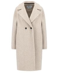 Harris Wharf London - Bouclé Double-Breasted Coat - Lyst