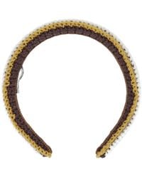 Miu Miu - Crochet-Striped Headband - Lyst