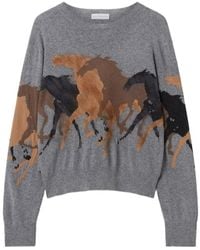 Stella McCartney - Intarsia Horse Knitted Sweater - Lyst