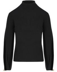 Chloé - Chloé Mock-Neck Knitted Jumper - Lyst