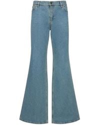 Magda Butrym - High Rise Flared Cotton Denim Jeans - Lyst