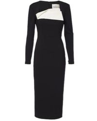 Roland Mouret - Paneled Crepe Cocktail Dress - Lyst