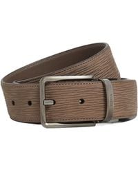 ZEGNA - Leather Textured-Buckle Belt - Lyst