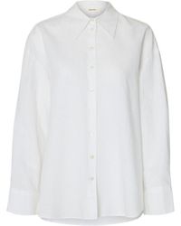 SELECTED - Oversized Linen-Blend Shirt - Lyst