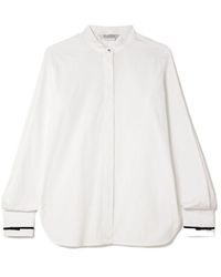 Max Mara - Otranto Piped-Trim Shirt - Lyst