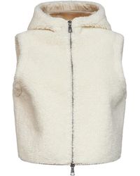 ERMANNO FIRENZE - Zip-Up Sleeveless Hooded Jacket - Lyst