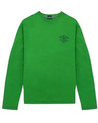 Armani Jeans - T-Shirt With Round Neck And Long Sleeves - Lyst