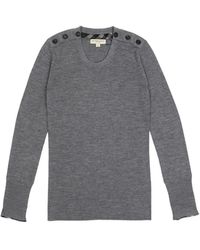 Burberry - Round-Collar And Long-Sleeved Sweater - Lyst
