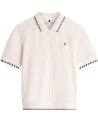Tommy Hilfiger - Striped-Detail Polo Top - Lyst
