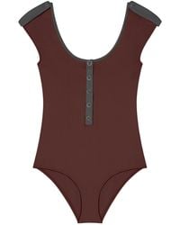 GIMAGUAS - Petra Snap-Detail Swimsuit - Lyst