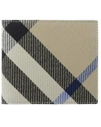 Burberry - Check Printed Bi-Fold Wallet - Lyst