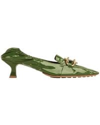 Bottega Veneta - Logo Patent Leather High-Heel Pumps - Lyst