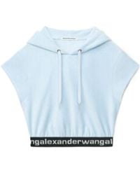 Alexander Wang - Cropped Corduroy Hoodie - Lyst