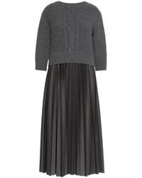 Weekend by Maxmara - Jersey Dress With A Wool Top - Lyst