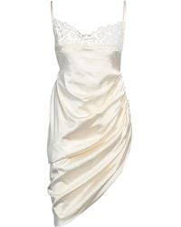 Jacquemus - Solid-Color Lace Satin Dress - Lyst