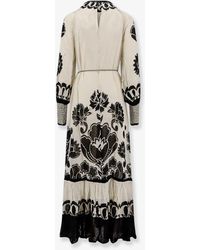FARM Rio Embroidered Cut-out Maxi Dress in Blue | Lyst