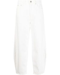 TOTEME - High-Waist Cropped Trousers - Lyst