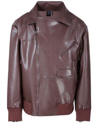 Norma Kamali - Oversized Zip-Up Biker Jacket - Lyst