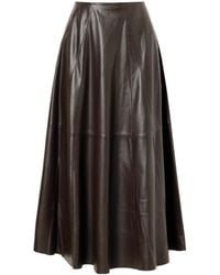 Arma - Eleni Paneled Leather Midi Skirt - Lyst