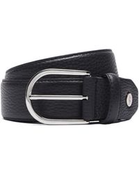 Brioni - Midnight Grained Calf Leather Belt - Lyst