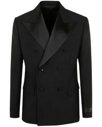Versace - Double-Breasted Tailored Blazer - Lyst