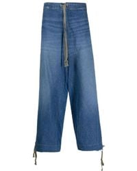 Greg Lauren - Drawstring Denim Trousers - Lyst