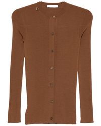 Prada - Ribbed Knit Wool Cardigan - Lyst