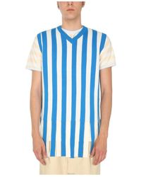 Sunnei - V-Collar Short-Sleeved T-Shirt - Lyst